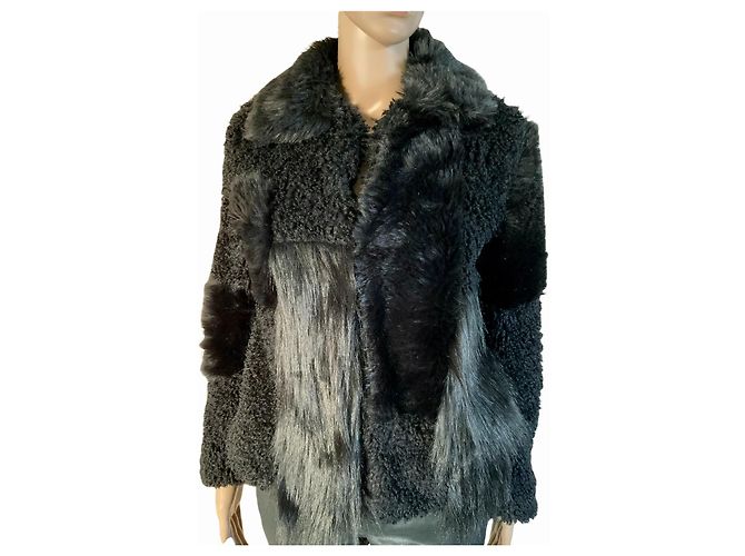 Casaco Topshop preto de poliéster Tamanho S