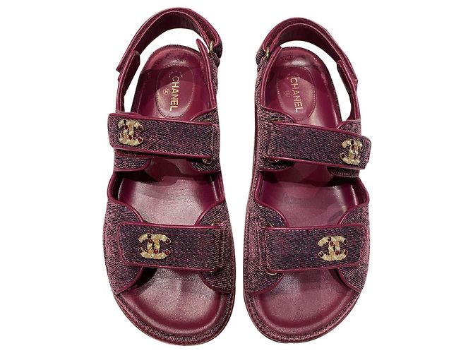Chanel sandali Bordò