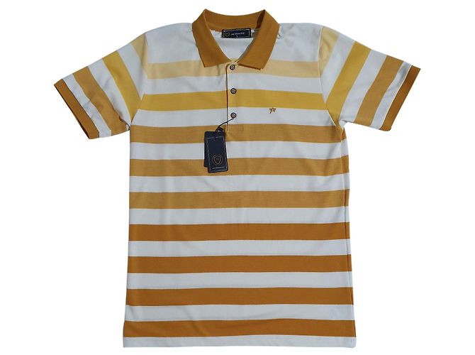 Autre Marque Abbate Poloshirt Weiß Gelb