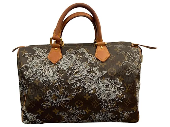 Speedy Louis Vuitton Limited edition handbag Silvery Leather ref