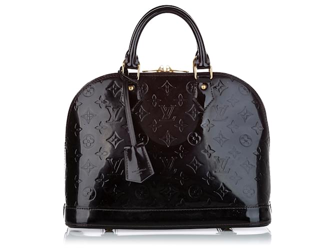 Louis Vuitton Black Vernis Alma PM Leather Patent leather ref