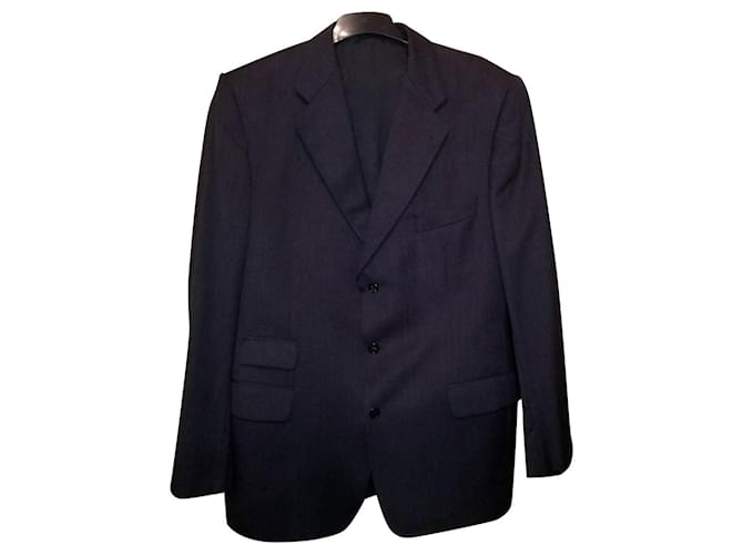 Burberry BRISTOL gris oscuro 3 chaqueta de traje con botones y botones Gris antracita Lana  ref.446701