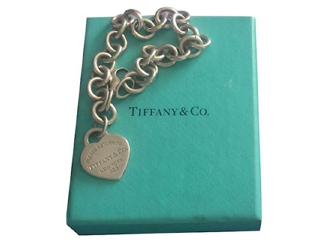 Tiffany & Co Pulseira Silveria esterlina dura Prata Banhado a prata  ref.446804