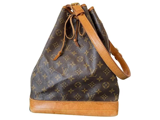 Louis Vuitton Noe Purse Monogram Brown In Coated Leather With Gold