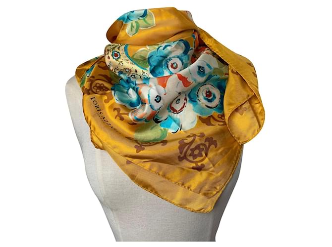 Vintage Loris Azzaro scarf Multiple colors Silk  ref.447752