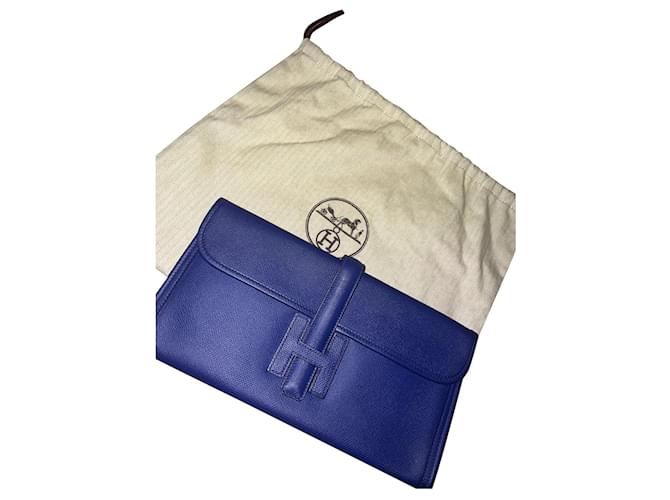 Jige Hermès Handtaschen Blau Leder  ref.447754