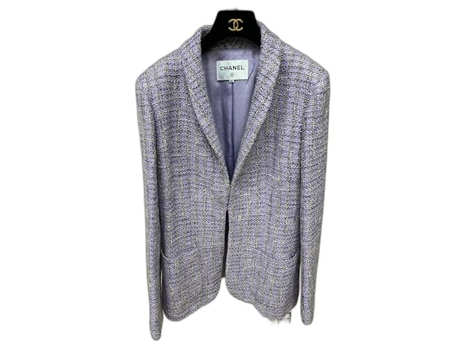 Chanel 2017 Veste en tweed lavande  ref.447763