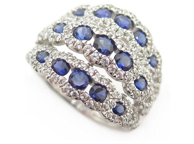 BURMA-RINGGRÖSSE 54 in Sterling Silber 925 & SAPHIR SILBER SAPHIR RING