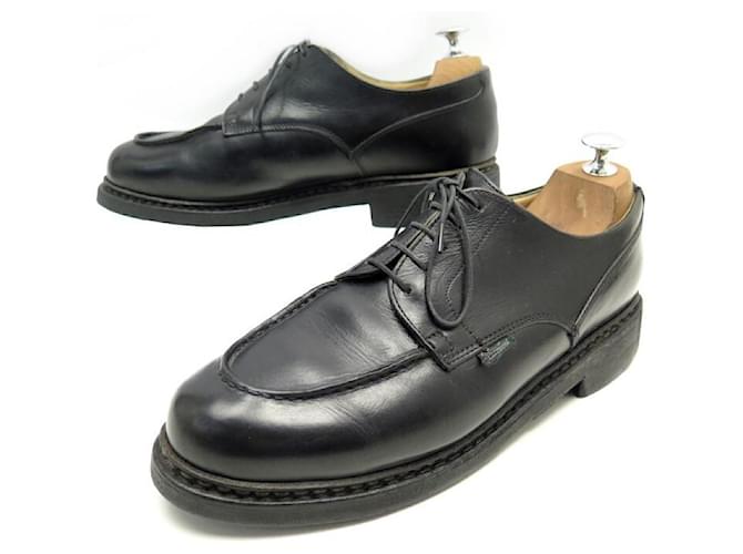 PARABOOT CHAMBORD GOLF SHOES 8 42 BLACK LEATHER SHOES DERBY ref