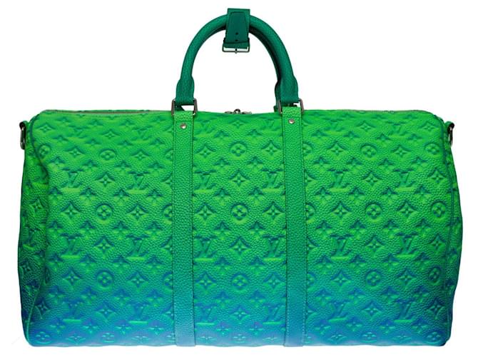 Louis Vuitton Ultra Exclusive - Catwalks 2022-Virgil Abloh- Keepall 50  Green Spray Shoulder Strap & Its Bag Charm Leather Ref.448140 - Joli Closet