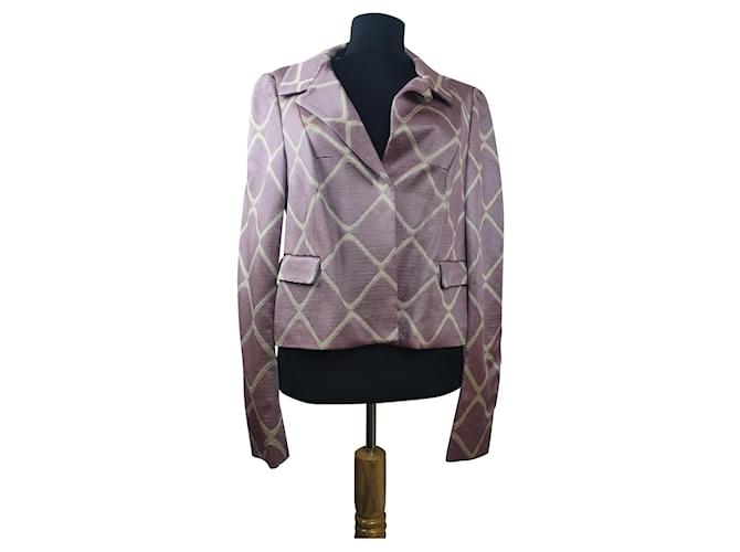 Autre Marque Vestes Polyester Viscose Polyamide Rose  ref.448186