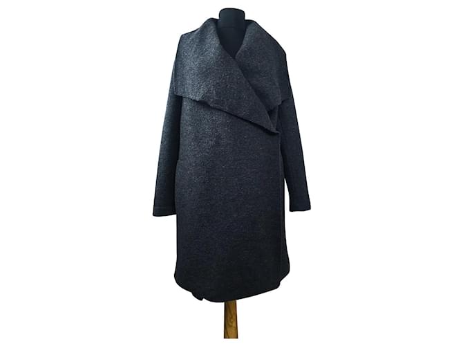 IQ + Berlin Coats, Outerwear Dark grey Wool  ref.448191