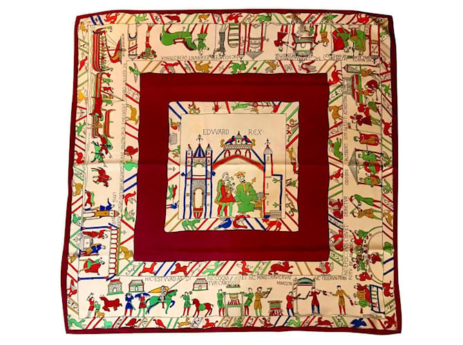 Hermès EDWARD REX or The BAYEUX TAPESTRY (vintage and rare) Multiple colors Silk  ref.448213