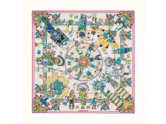 Hermès KACHINA Lavare Multicolore Seta