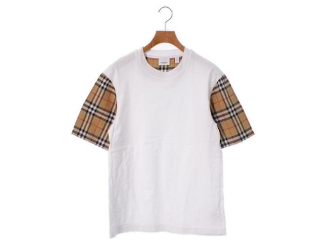 Used] BURBERRY T-shirt / cut and sew White Cotton  - Joli Closet