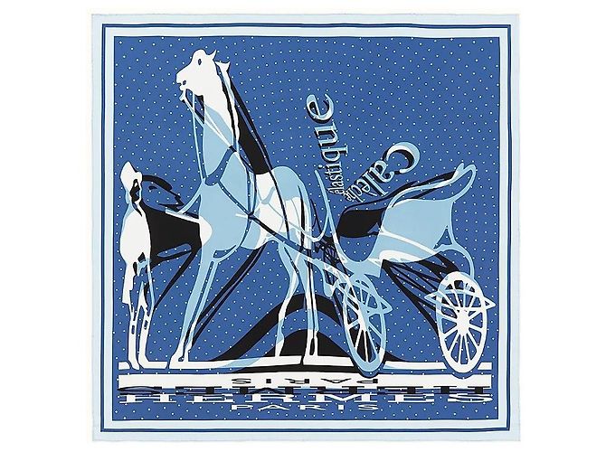 Hermès Remixa il carrello elastico Blu Seta