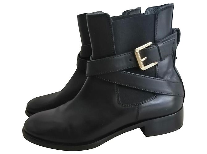 Botins Dsquared2 de couro preto 36