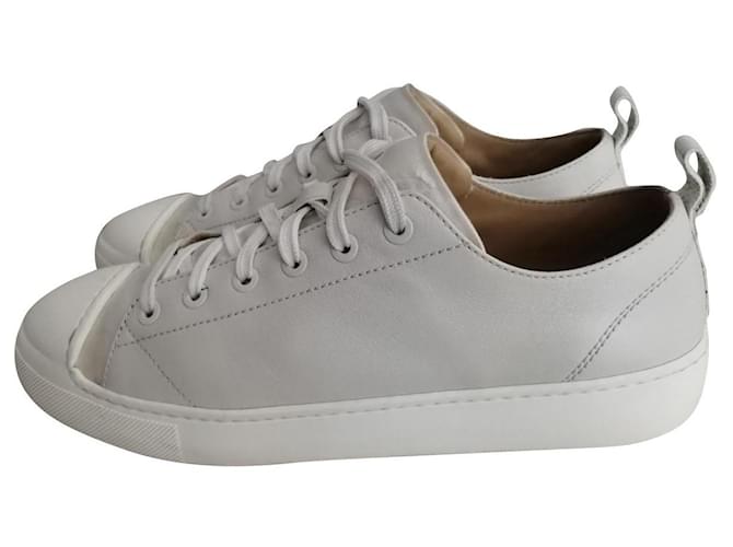 Moncler Sneakers Beige Leather  ref.448353