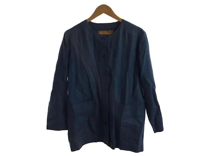 Christian Dior Polos Blue Linen  ref.448490