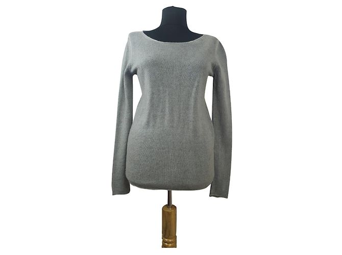 Autre Marque Princess Goes Hollywood Kaschmir Pullover Grau Metallic Effekt