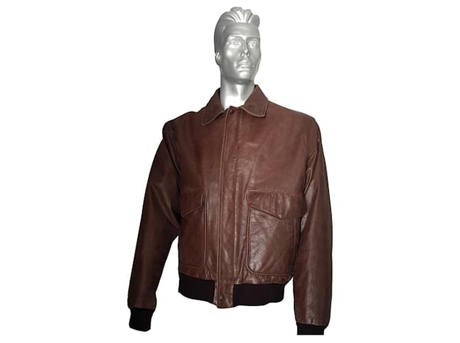 Autre Marque Blazers Jackets Brown Leather  ref.448972