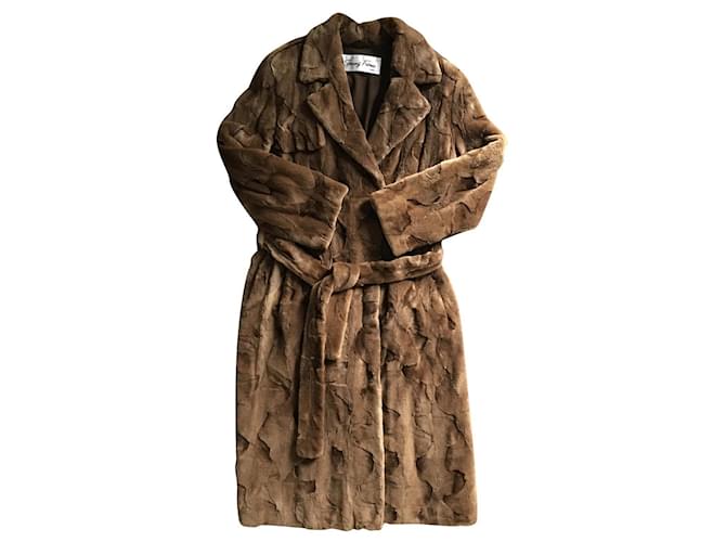 Sprung Frères Coats, Outerwear Chestnut Fur  ref.448989