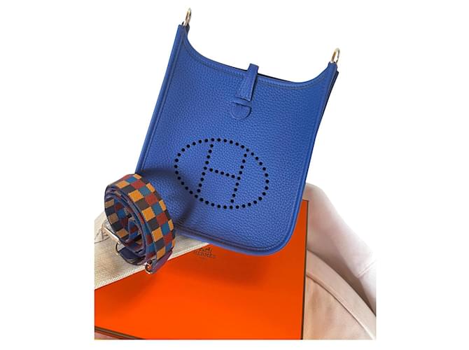 Hermès Evelyne Blue Leather ref.283297 - Joli Closet