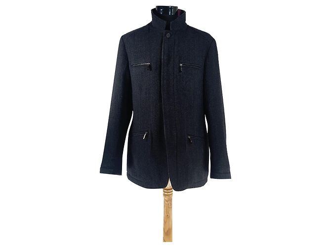 Etro Grey Wool Blazer Jacket