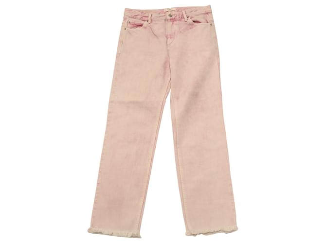 Isabel Marant Etoile Vintage Style Acid Wash Jeans in Pink Cotton  ref.449215
