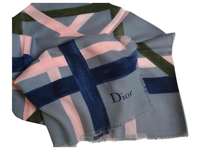 Dior Schals Mehrfarben Wolle  ref.449319