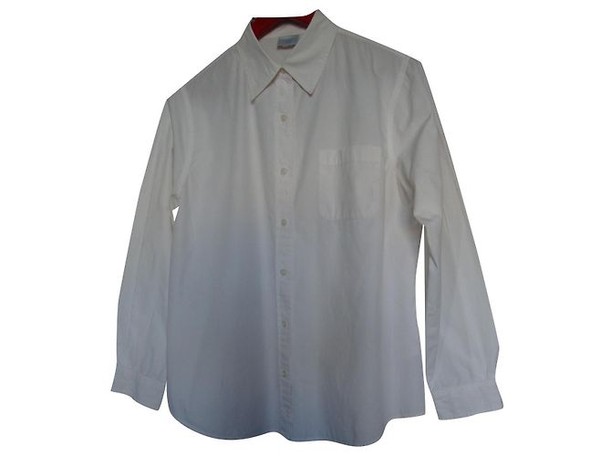 Autre Marque Camisa Blanca de Algodón Talla 44 Blanco