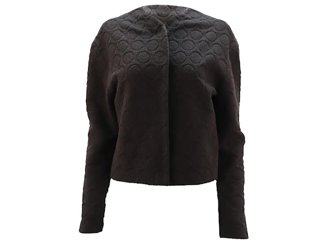 Marc Jacobs Collarless Jacket in Black Wool  ref.449369
