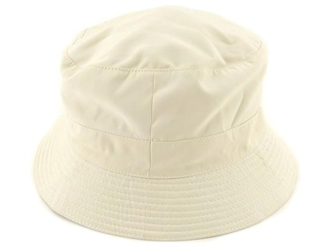 Hermès [Usado] Sombrero ♯57 tamaño Beige sombrero Hermes Poliéster  ref.449548