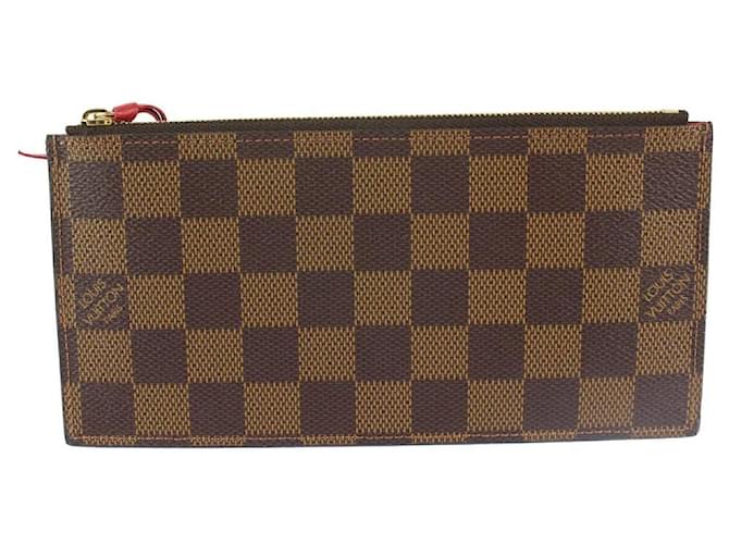 Louis Vuitton Damier Ebene Zip Pouch Felicie Insert Leather ref.449726 -  Joli Closet