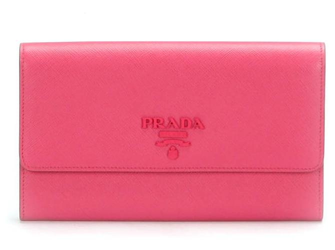 Prada Pink Saffiano Lux Promenade Leather Pony-style calfskin ref.964787 -  Joli Closet