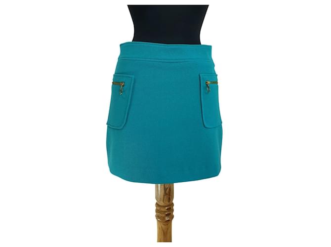 Essentiel Antwerp Skirts Turquoise Polyester Viscose Elastane  ref.450612