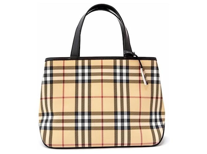 Vintage Burberry Nova Check Small Tote from Italy