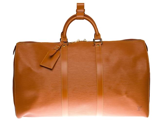 Louis Vuitton Keepall 50 in cognac epi leather Golden  ref.450636