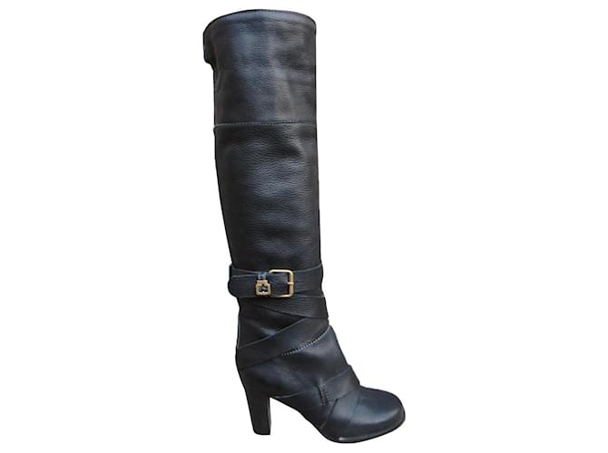 Chloé p boots 36 New condition Black Leather  ref.450648