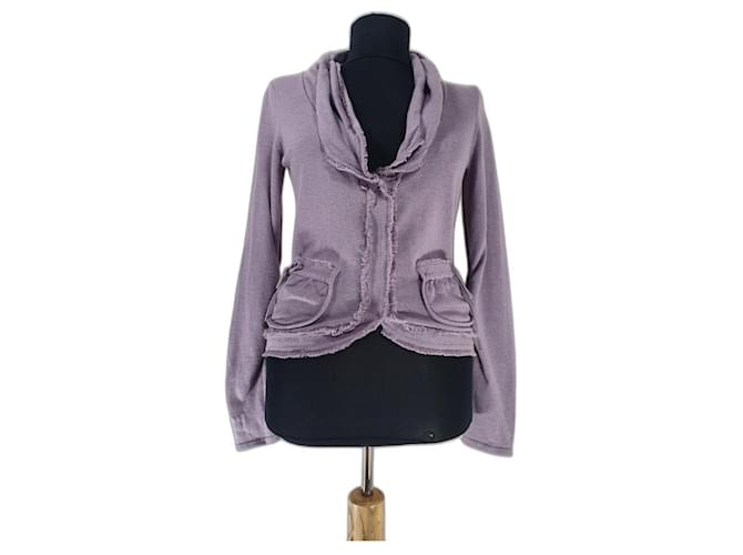 Allude Knitwear Purple Cotton Cashmere  ref.450691