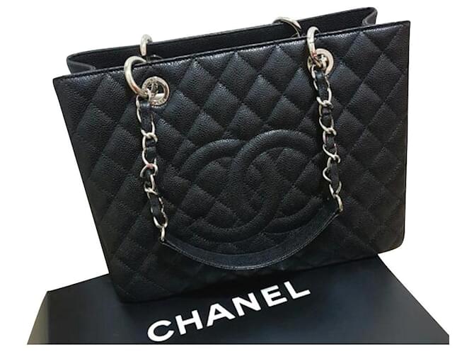 Chanel Black Caviar GST tote Leather ref.450947 - Joli Closet