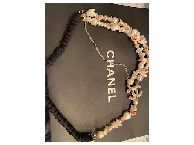 Chanel Schwarz Perle  ref.450995