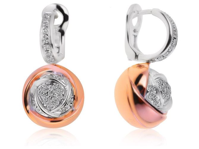 Brincos de diamantes Damiani Bocciolo