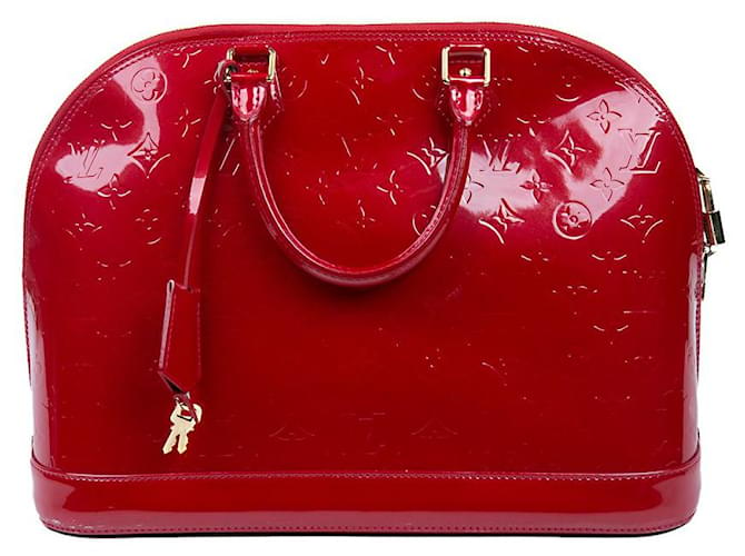 Louis Vuitton ALMA bag Red Varnish  ref.451876
