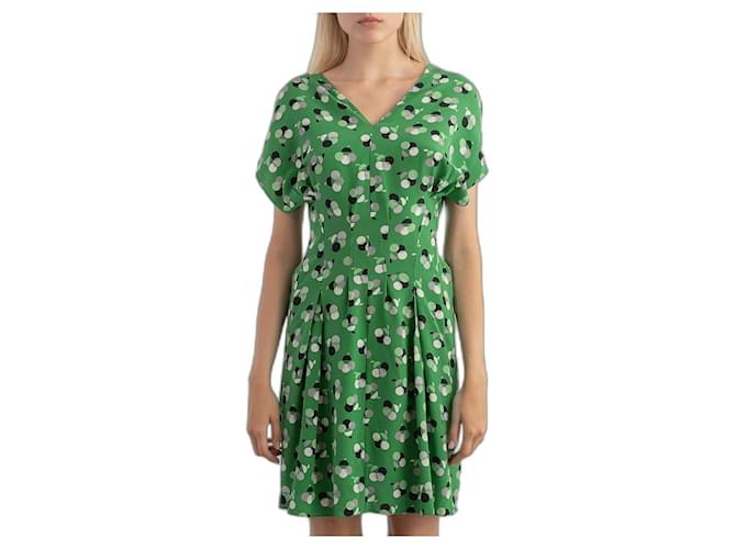 Marni Green Satin Mini Dress