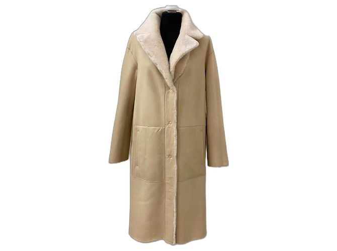 abrigo Drome reversible de piel de cordero Beige
