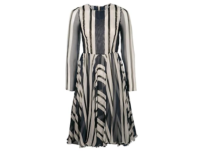Dolce & Gabbana Striped Dress Multiple colors Silk  ref.454199