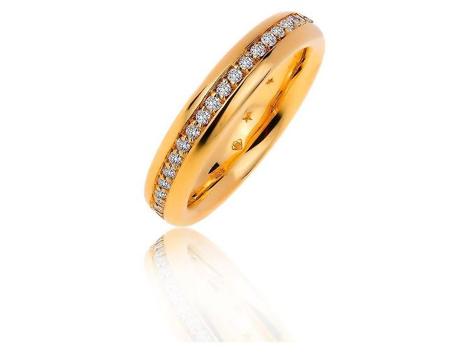 H Stern H. Sterngoldring mit Diamanten