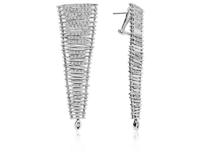 H Stern H. Boucles d'oreilles Stern Filaments en or et diamants