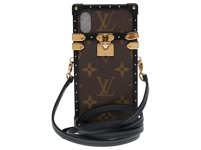 Louis Vuitton EyeTrunk iPhone X case in monogram coated canvas Brown ref.454319 - Joli Closet